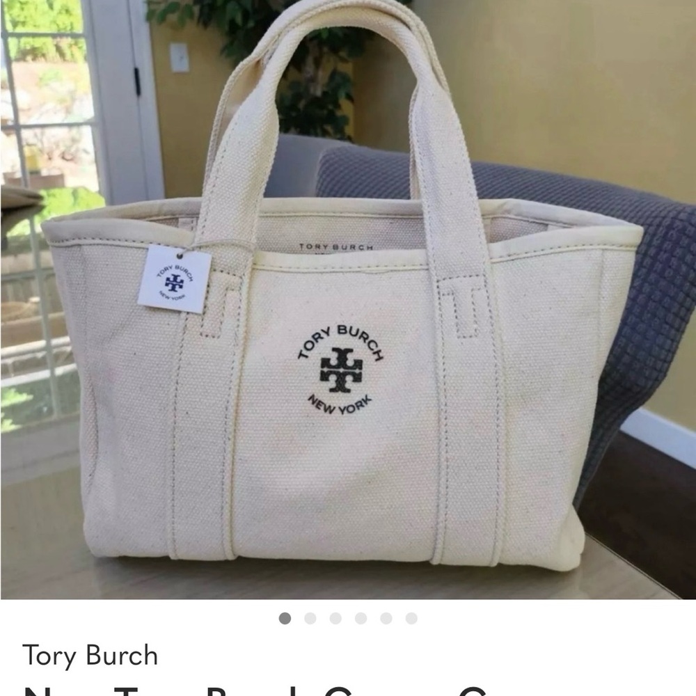 Tory Burch Beige Canvas Tote
